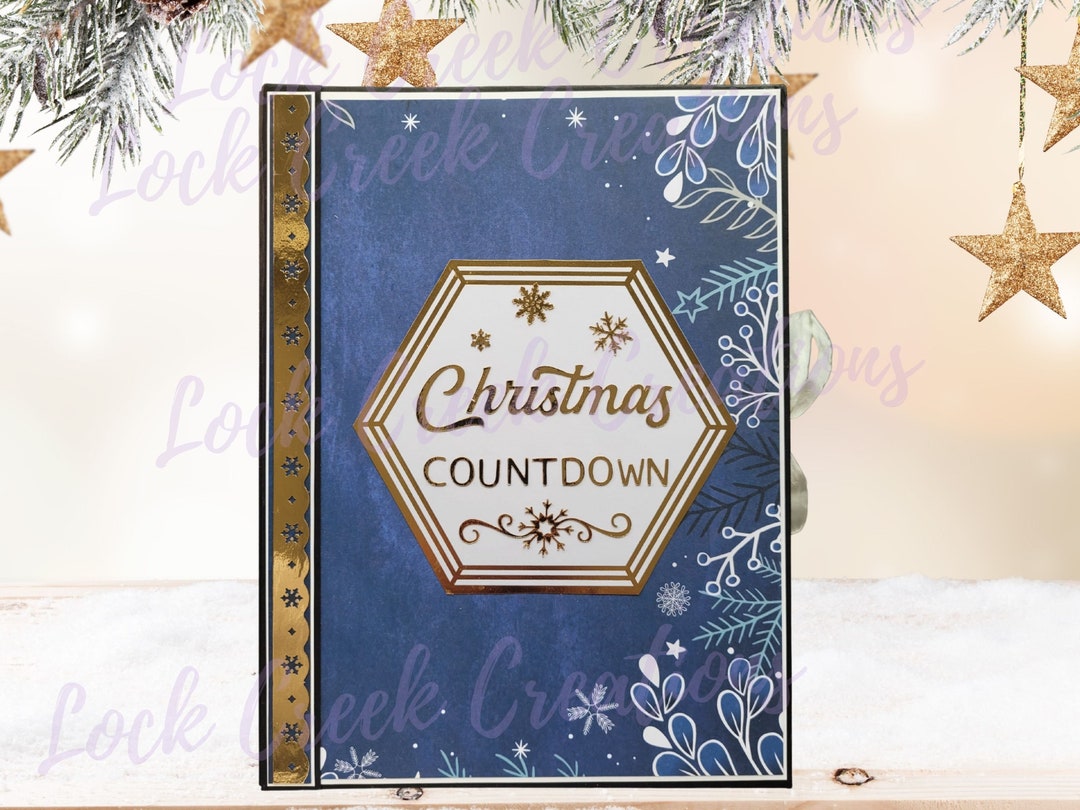 Handmade Elegant Advent Calendar Navy and Silver Holiday Etsy