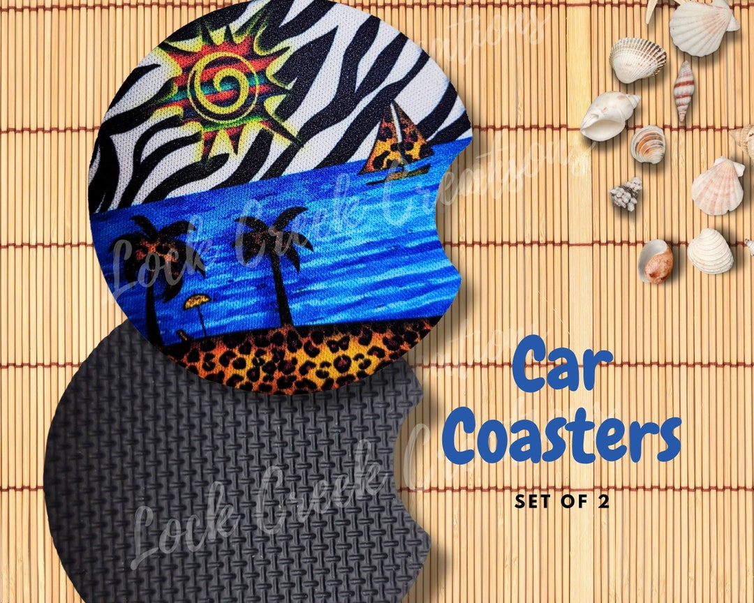 Cute Fun Tropical Car Accessory Car Coaster Stocking Etsy