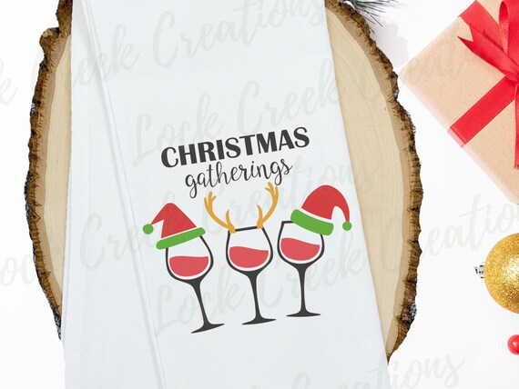 Wine Gift Wine Glasses Funny Dish Towels for Hostess Bar 