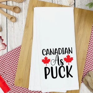 Canada Proud Home Decor, Canadian Hockey Theme, Made in Canada,  Canada Day July 1st BBQ Decoration,  Sports Bar Towel, Kitchen Tea Towel