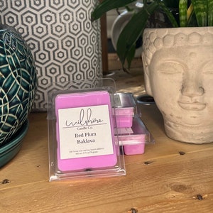 Red Plum Baklava Wax Melt, Wilshire Candle Co. 2.75 oz