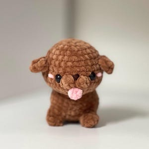 Handmade Crochet Puppy Plushie – Cute Amigurumi Dog Toy, Soft Stuffed Animal, Kawaii Gift, Handmade Plush Pet, Gift for Dog Lovers