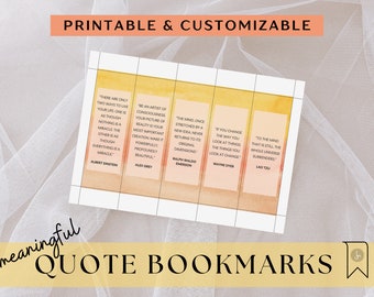 STUNNING SUNSET BOOKMARKS - Beautiful, digital bookmarks | ready to print or customize w/ Canva | 5 inspirational options