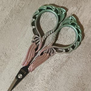 Pastel Wing Embroidery Scissors Designed for Sewing, Needlework, and Detailed Crafting