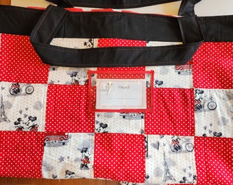 Quilted Project Bag for cross stitchers custom made to order sizes and fabrics