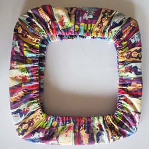 Q-Snap Grime Guards with character themed fabric, gift for cross stitcher, embroidery tool,