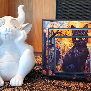 3D Halloween Stained Glass Cards