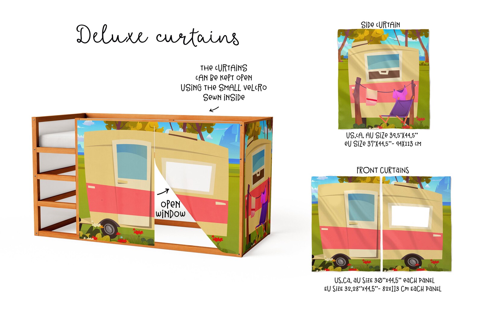 Loft Bed Curtains for Bottom Under Bed Curtain Bunk Bed Tent Etsy