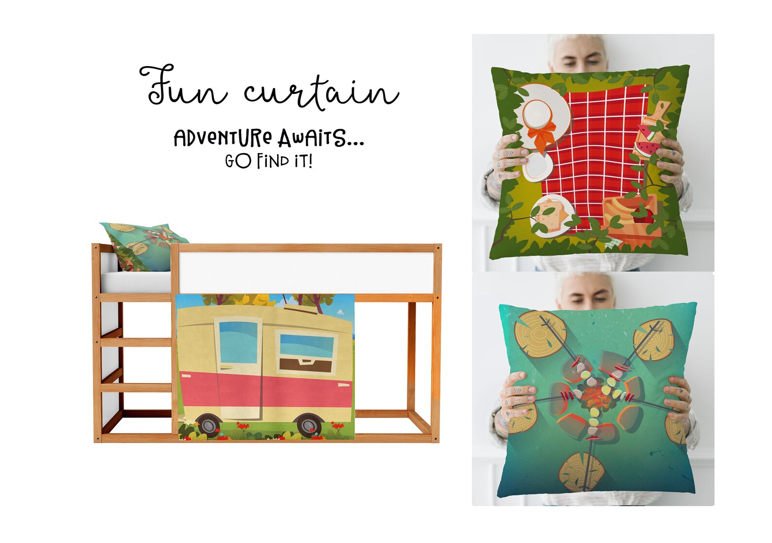 Loft Bed Curtains for Bottom Under Bed Curtain Bunk Bed Tent Etsy