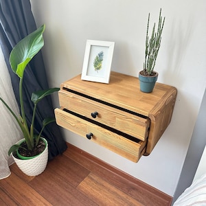 Floating Nightstand,Drawer nightstand,Wall nightstand,Free shipping