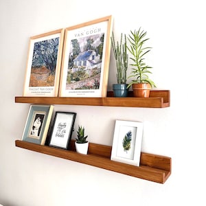 Picture Ledge Shelves - Wooden Photography -Wall Display - JustKnotWood-Rustic Floating