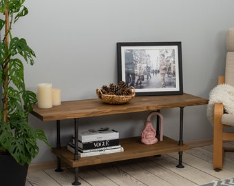 Wood and Metal Tv Unit -Mass / Industrial Tv Stand / Loft Tv Console  | media console |  rustic TV stand |industrial stylish furniture