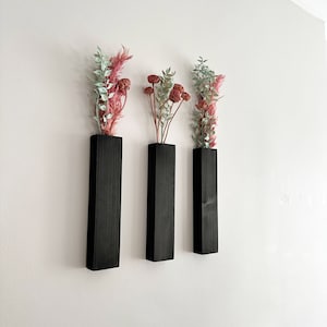Wooden Wall Pocket | Wooden Hanging Vase for Greenery or Dried Flowers dry flower rack