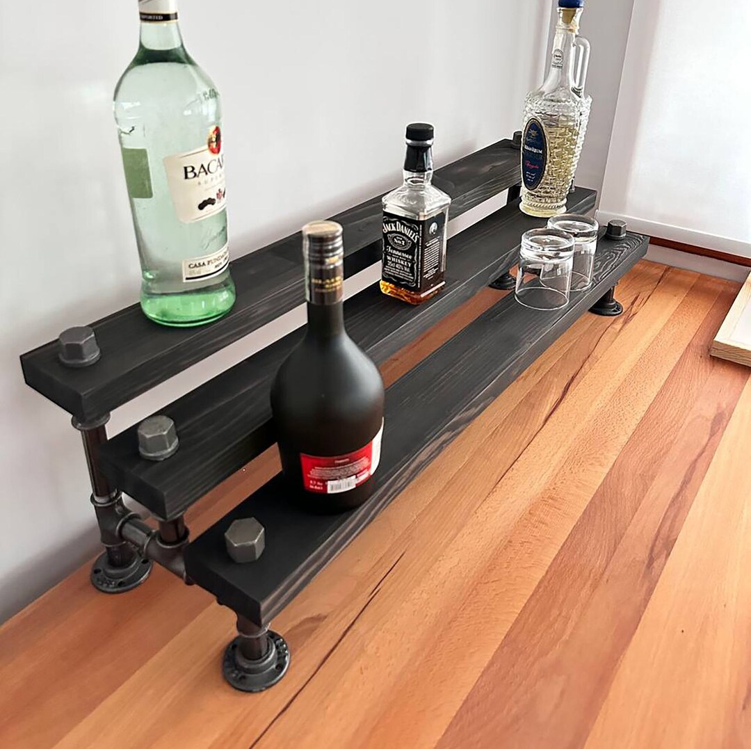 Pipe Tier Drink Racks, Bar Display, Bar Organizer, Kitchen Shelves