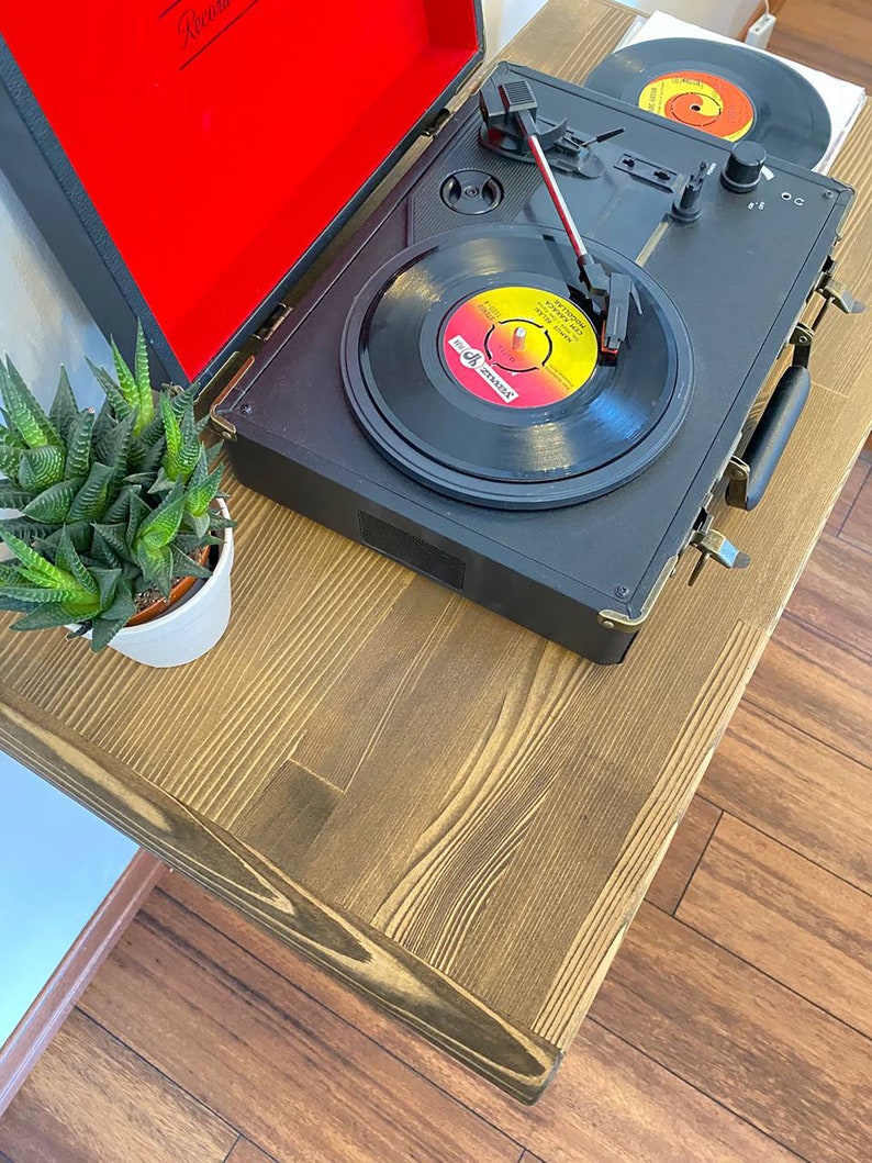 Turntable Table / Stand / / Vinyl Storage / Buffet / Etsy