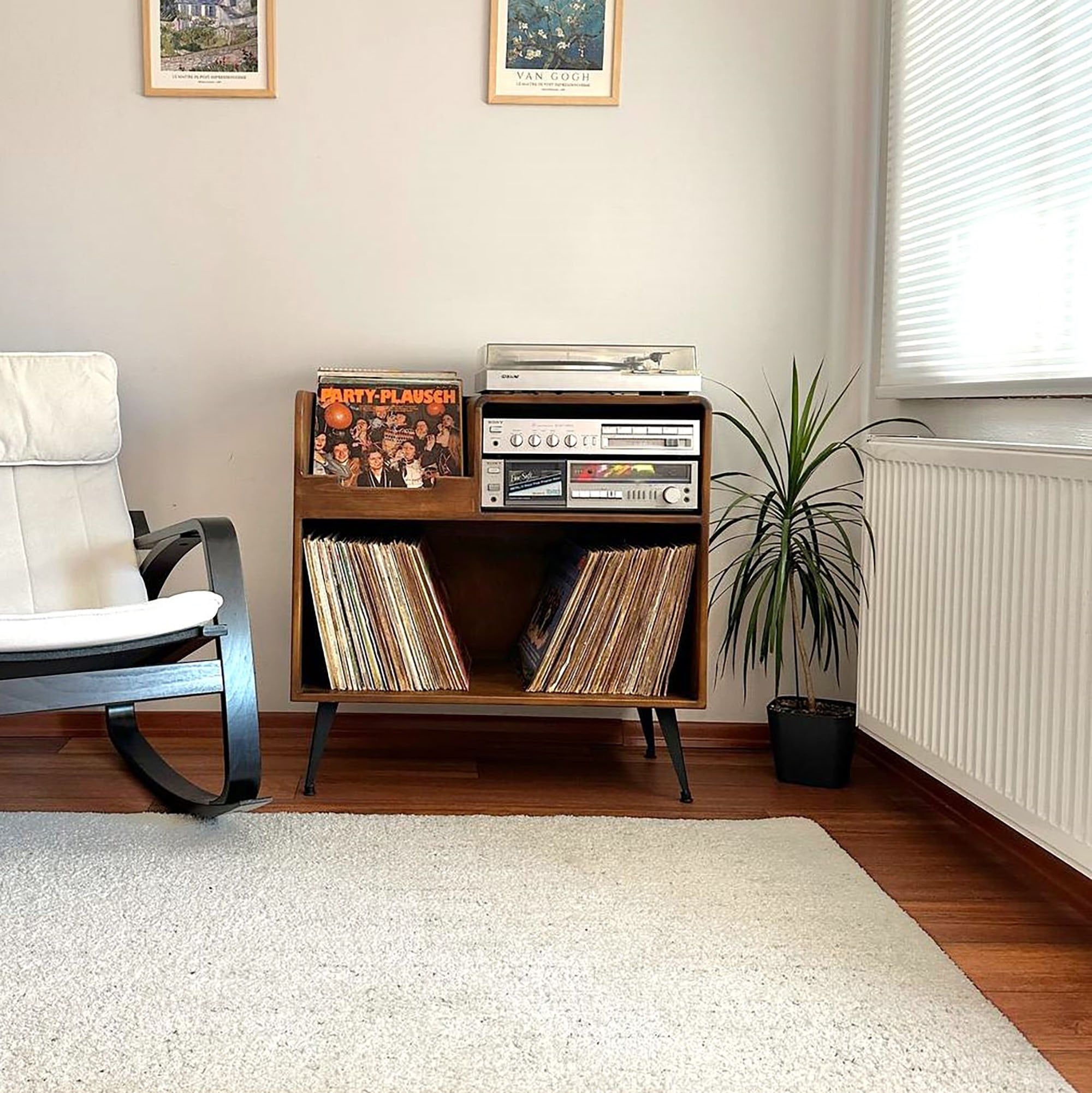 Solid Wood Record Player Stand /vinyl Record Storage - Etsy