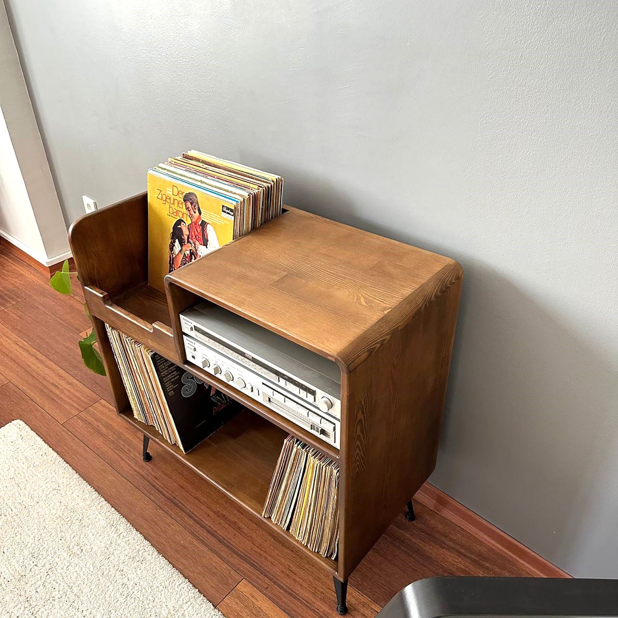 Solid Wood Record Player Stand /vinyl Record Storage - Etsy