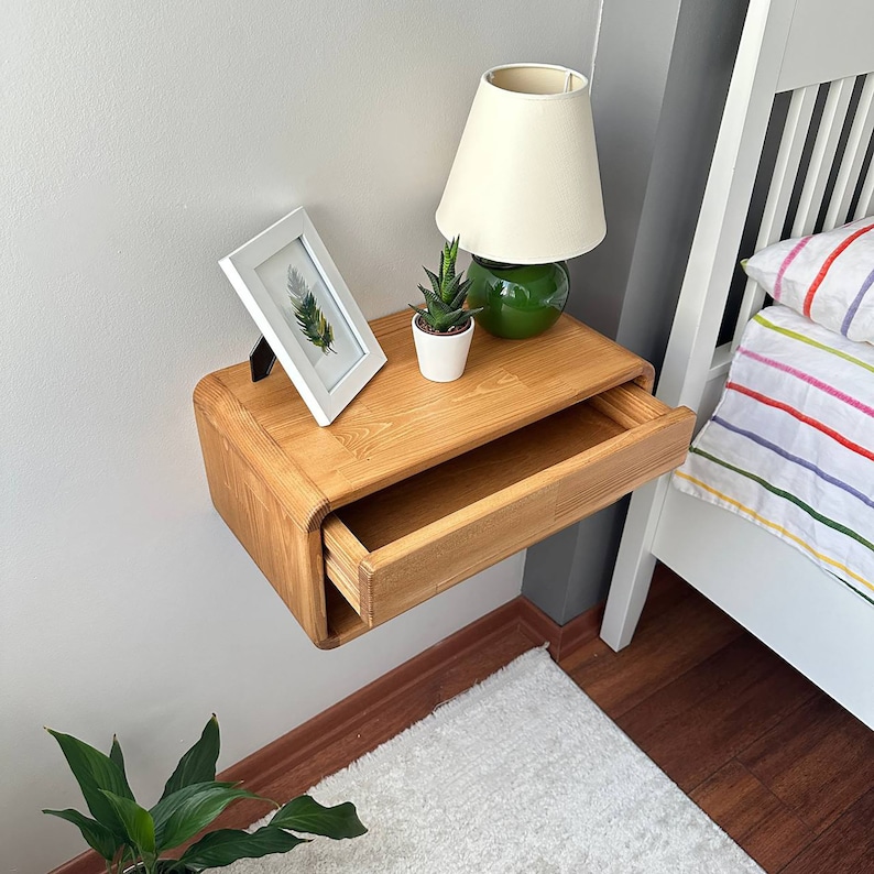 Floating Nightstand,Drawer nightstand,Wall nightstand,Free shipping zdjęcie 6