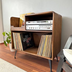 Solid Wood Record Player Stand /vinyl Record Storage - Etsy