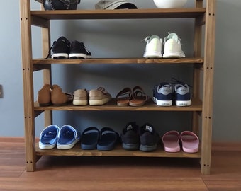 Shoe Rack  |Sneaker Storage | Storage Rustic Shoe Rack | Shoe Warehouse | Shoe Stand or Cabinet | Shoe Rack Wood | Entry Path Editor