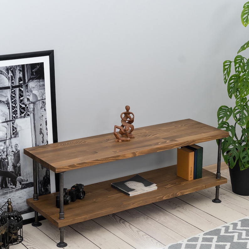 Wood and Metal Tv Unit mass / Industrial Tv Stand / Loft Tv Etsy Canada