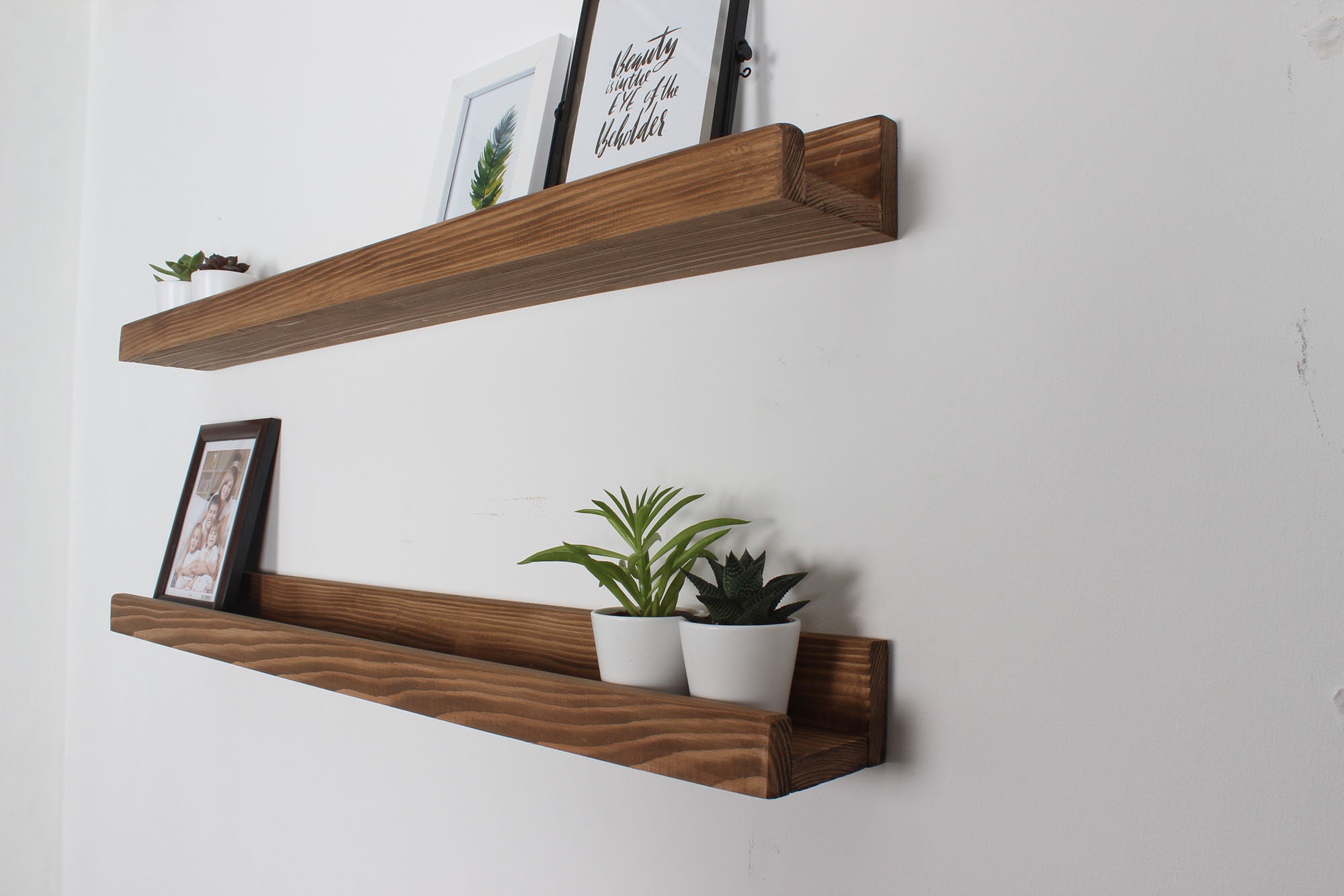 Rustic Floating Overhang Shelf Photo Ledge Wooden Shelf Etsy Australia