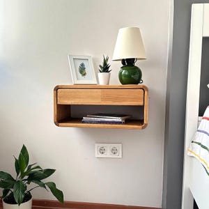 Floating nightstand for bedroom, Floating shelves