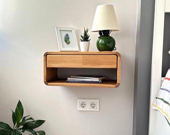 Table de chevet flottante pour chambre à coucher, étagères flottantes