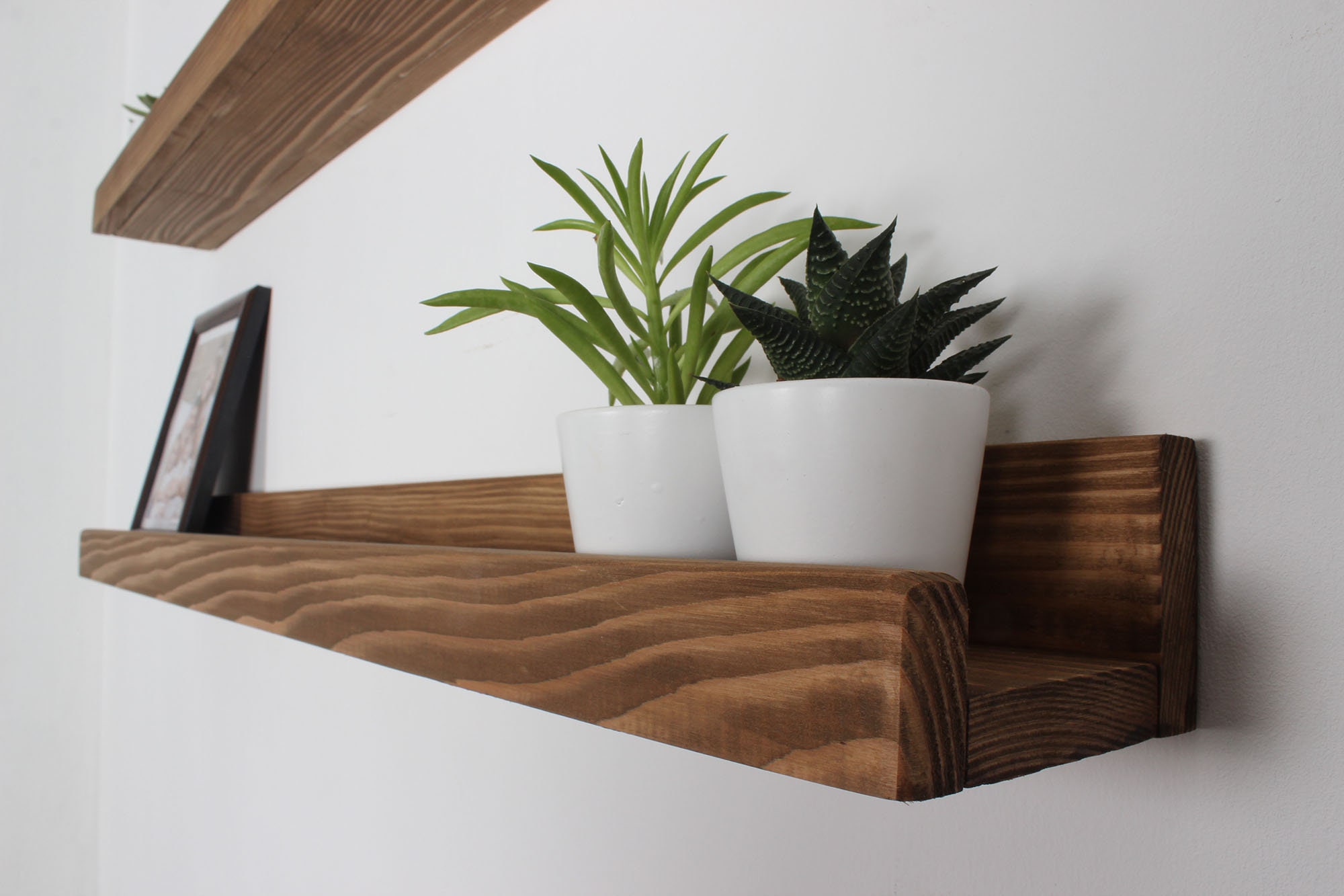 Rustic Floating Overhang Shelf Photo Ledge Wooden Shelf Etsy Australia