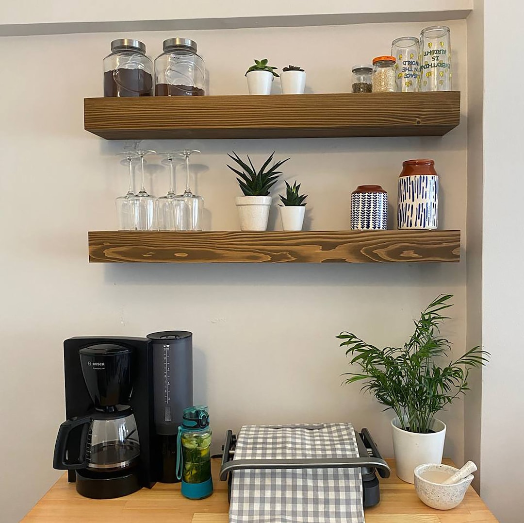 FREE SHIPPING / Rustic Floating Shelf / Wall Shelf / Overhanging Shelf