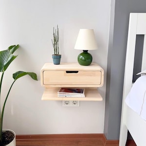 Floating Nightstand,Drawer nightstand,Wall nightstand,Free shipping