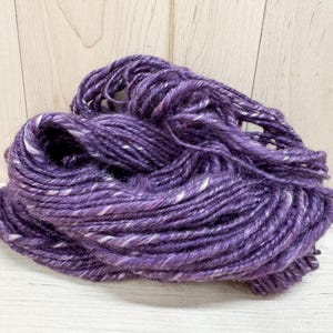 Handspun Purple Amethyst Wool/Silk Yarn