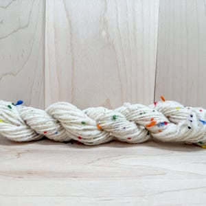 Handspun Ice Cream Art Yarn Mini Skein Using Wool from Rescued Sheep
