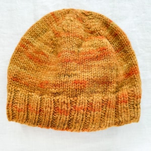 Handmade Golden Maple Beanie Using 100% Sustainable Local Wool