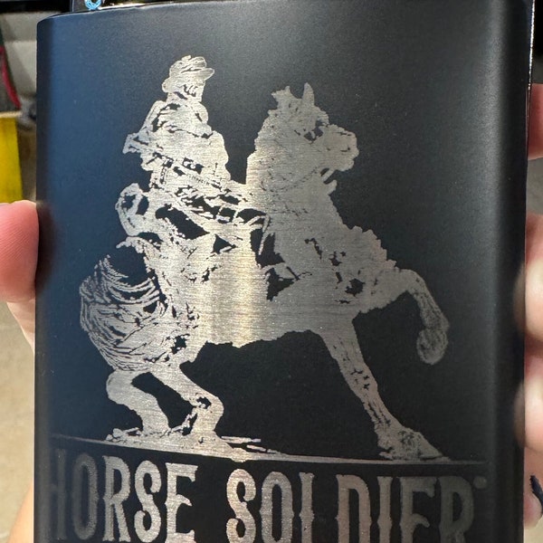 Engraved Flask - HORSE SOLDIER TEAM