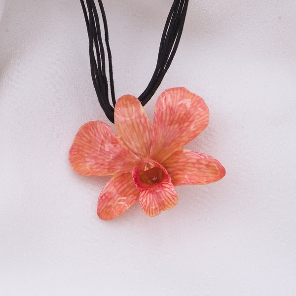Orchid, orchid pendant, jewelry orchid, orchid necklace, orchid jewelry, orchid necklace, dendrobium