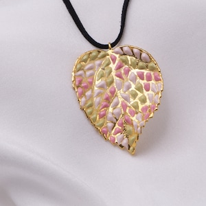 Necklace Pendant Leaf Nature Leaf Gold Plated