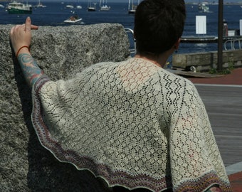 Patrones SE - Into The Wind - Patrón de chal - descarga digital