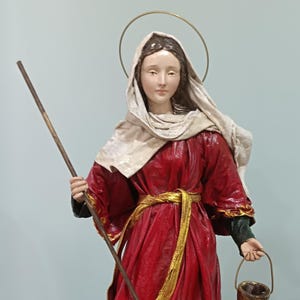Saint Martha Statue | Hand-Painted Figurine | Saint Catholic Art | Home Decor | Catholic Faith | St. Martha  | Patron of Homemakers