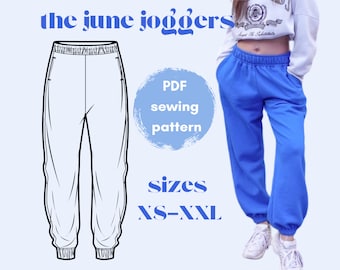 Schnittmuster - the June Joggers - Jogger Schnittmuster, Jogginghose Schnittmuster