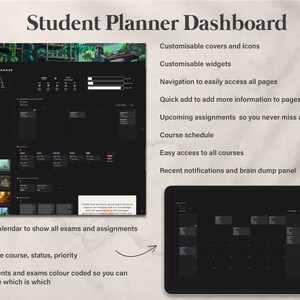 The Ultimate Student Notion Planner, Academic Student Planner Notion,  Life Planner Template, All In One Notion Aesthetic Student Dashboard