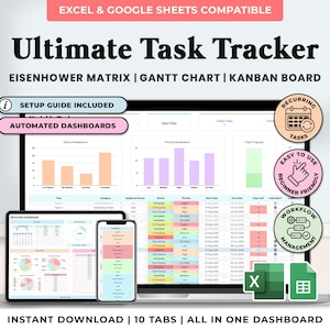 Task Tracker Spreadsheet Template Google Sheets To Do list Excel Digital Task Priority Manager Team Project Management Daily Work Organiser