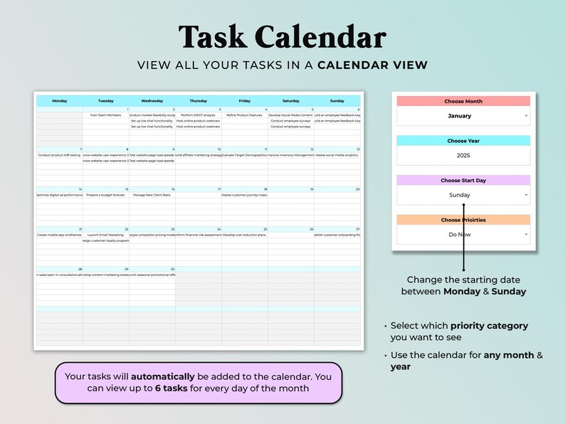 Recurring Task Tracker Excel 365 Spreadsheet Google Sheets Eisenhower Matrix Task Priority Tracker Template Team Manager To Do List Planner