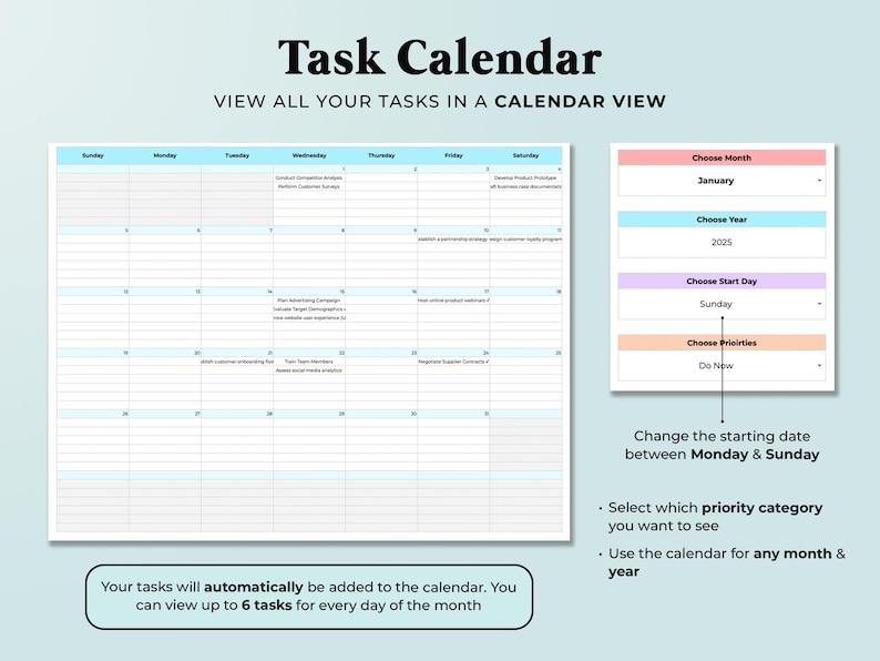 Excel 365 Task Priority Tracker Spreadsheet Google Sheets Eisenhower ...