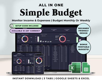 Budget Planner Google Sheets Excel Monthly Budget Spreadsheet Paycheck Budget Template Simple Biweekly Budget Tracker Financial Planner