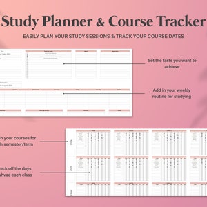 Ultimative Tabelle für Schüler-Produktivität, Akademischer Schulplaner, Schulzuordnungs-Tracker Google Sheets, Ultimativer Habit-Tracker Bild 5