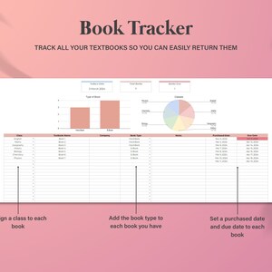 Academische studentplanner-spreadsheet, schoolopdrachttracker Google Spreadsheets, spreadsheet voor het bijhouden van opdrachten, online studieplanner-sjabloon afbeelding 8