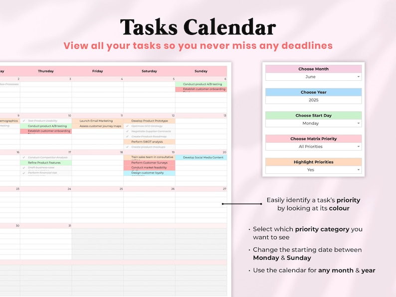 Task Tracker Spreadsheet Google Sheets Digital To Do List Template Excel Daily Team Project Management Priority Tracker Work Productivity