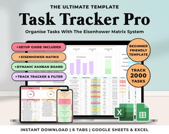 Recurring Task Tracker Excel 365 Spreadsheet Google Sheets Eisenhower Matrix Task Priority Tracker Template Team Manager To Do List Planner
