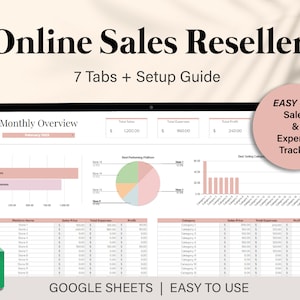 2024 Ultimate Online Sales Reseller for Google Sheets, Reseller Spreadsheet Template, Inventory And Sales Tracker, Easy Business Template